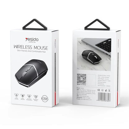 Wireless Mouse Yesido KB16, 1600DPI, Black