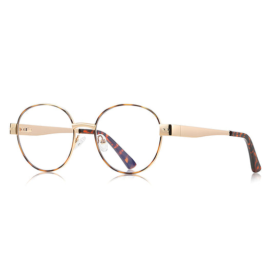 Techsuit 3175 Women's Computer Glasses, Anti-Blue Light, Gold Print
