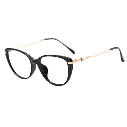 Techsuit 86162 Women's Computer Glasses, Anti-Blue Light, Black Gold
