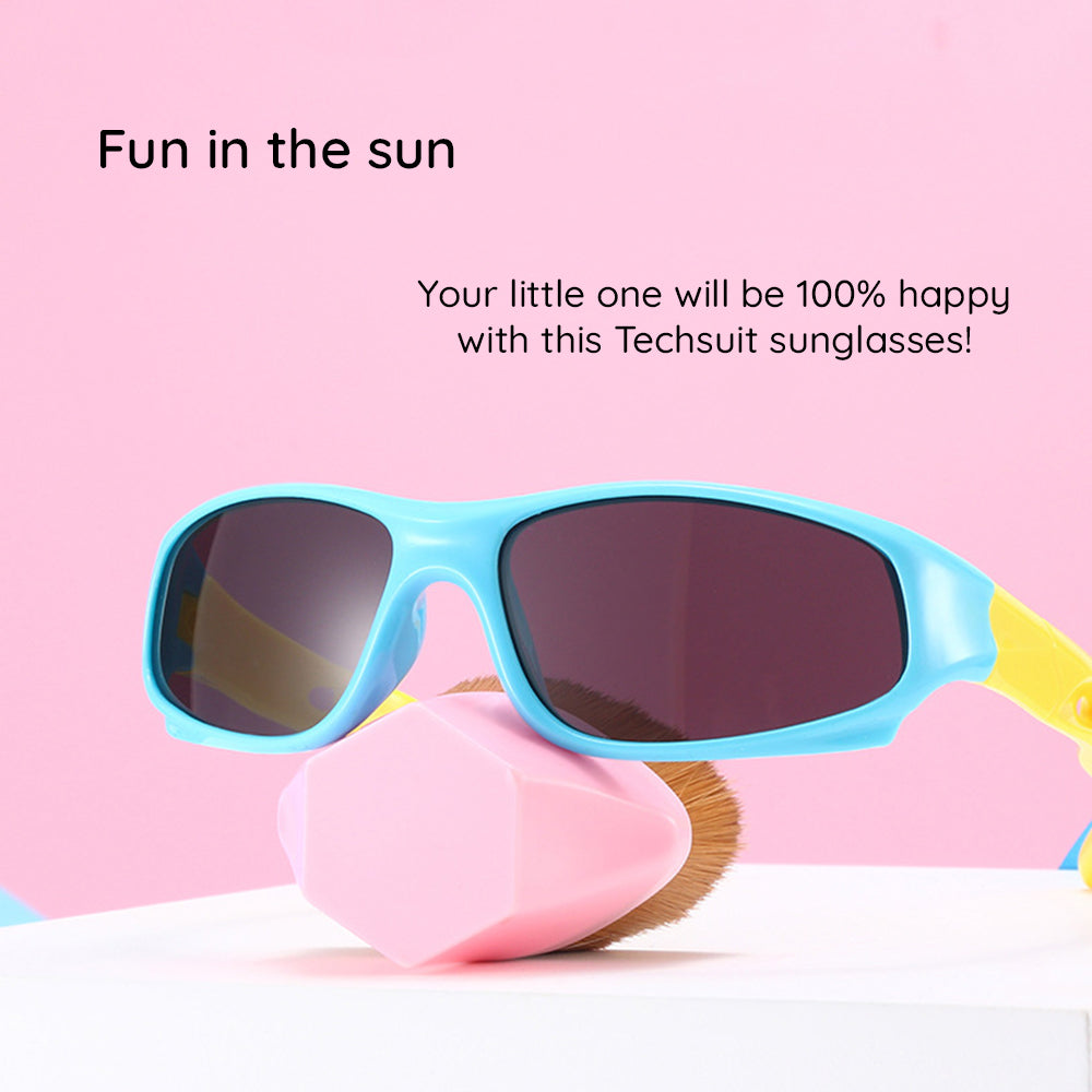Techsuit 816-C13 Kids' Sport Sunglasses, Polarized, Black