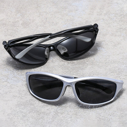 Unisex Cycling Glasses Techsuit 9309, Polarized, Black Red