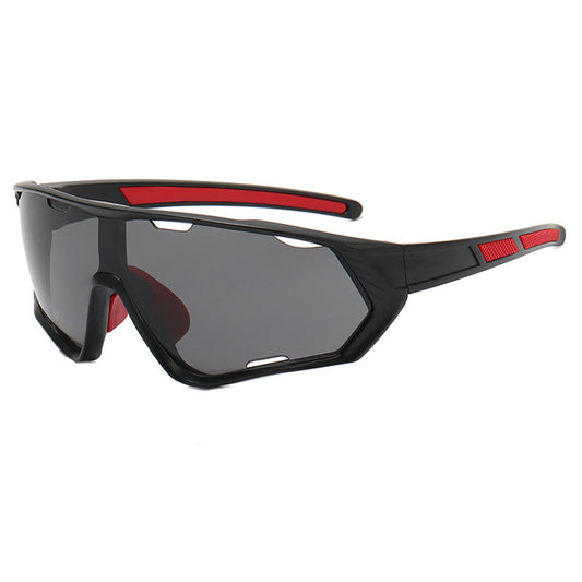 Unisex Techsuit 9330 Cycling Glasses, Black Red