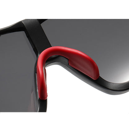 Unisex Techsuit 9330 Cycling Glasses, Black Red