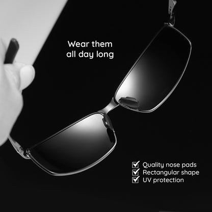 Men's Techsuit 559 Sunglasses, Polarized, UV Protection, Black Silver