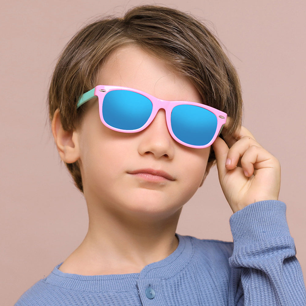 Techsuit D802 Kids Sunglasses, Polarized, UV Protection, Blue
