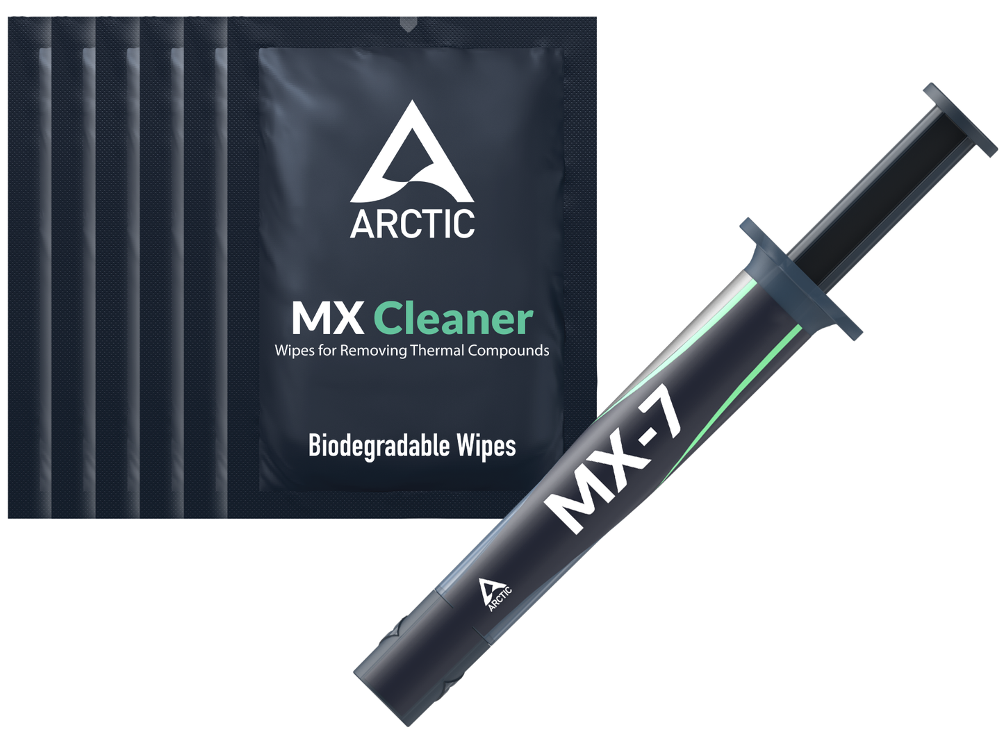 ARCTIC MX-7 Thermal Paste + MX Cleaner Wipes, Syringe Type, 4g ACTCP00092A