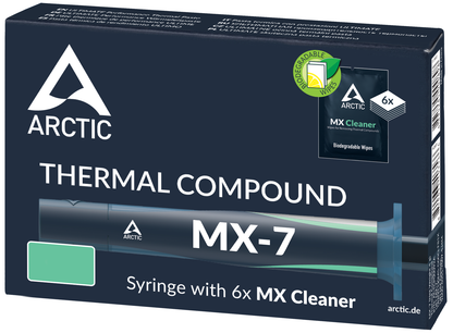 ARCTIC MX-7 Thermal Paste + MX Cleaner Wipes, Syringe Type, 4g ACTCP00092A