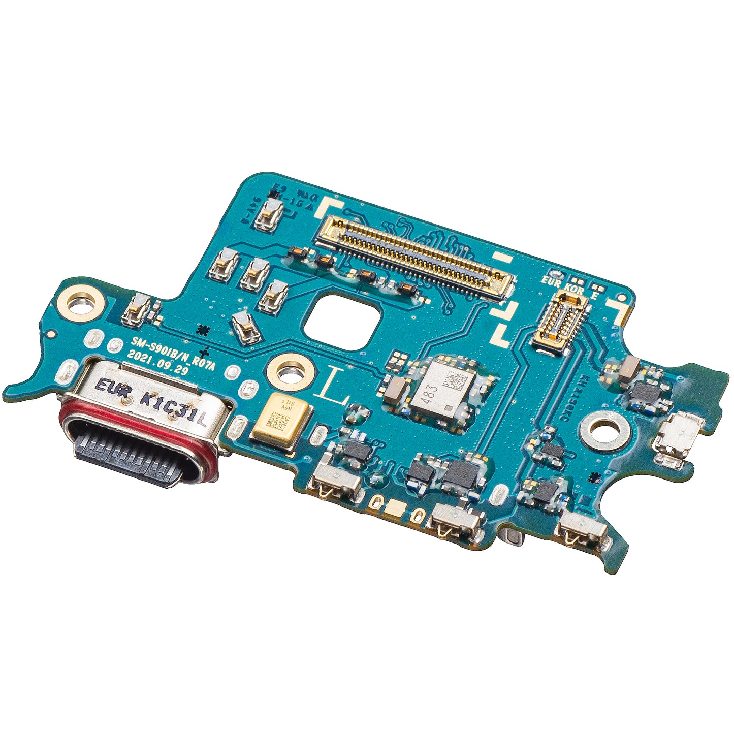Samsung Galaxy Galaxy S22 5G S901, Swap GH96-14789A SIM Reader Module - Microphone - Charging Connector Board with Swap GH96-14789A