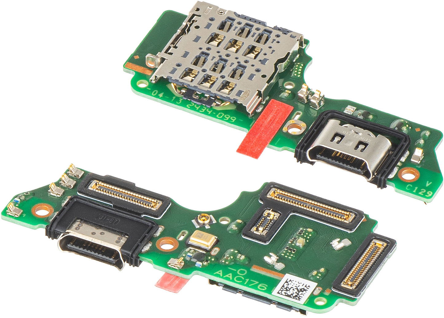 Charging Connector Board - Microphone - SIM Reader Module Oppo Reno12 F, Service Pack 621024000105