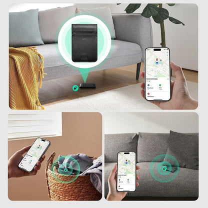 ESR Classic Geo Wallet with Find My function and RFID Protection, Brown