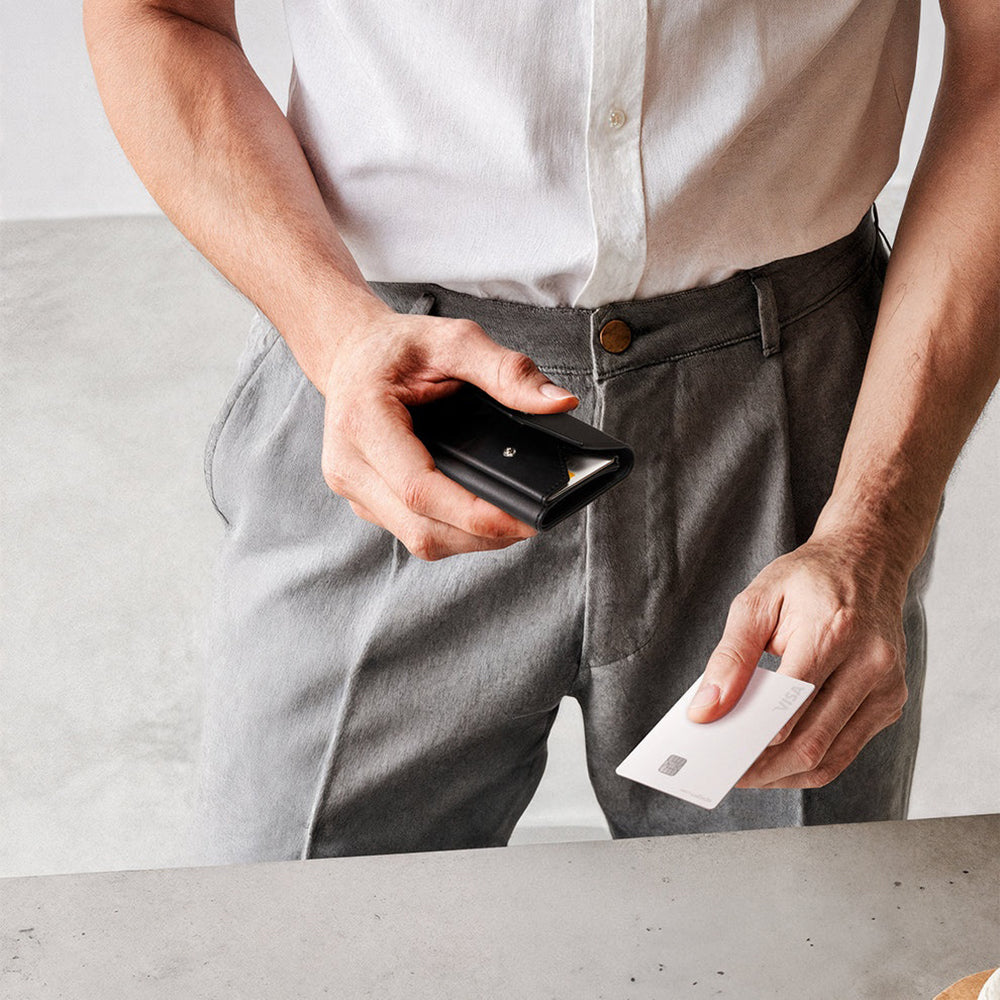 Magsafe Wallet, Spigen, Valentinus Pro, Black AFA09442