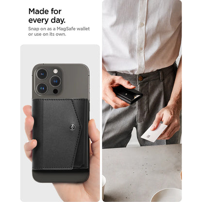 Magsafe Wallet, Spigen, Valentinus Pro, Black AFA09442