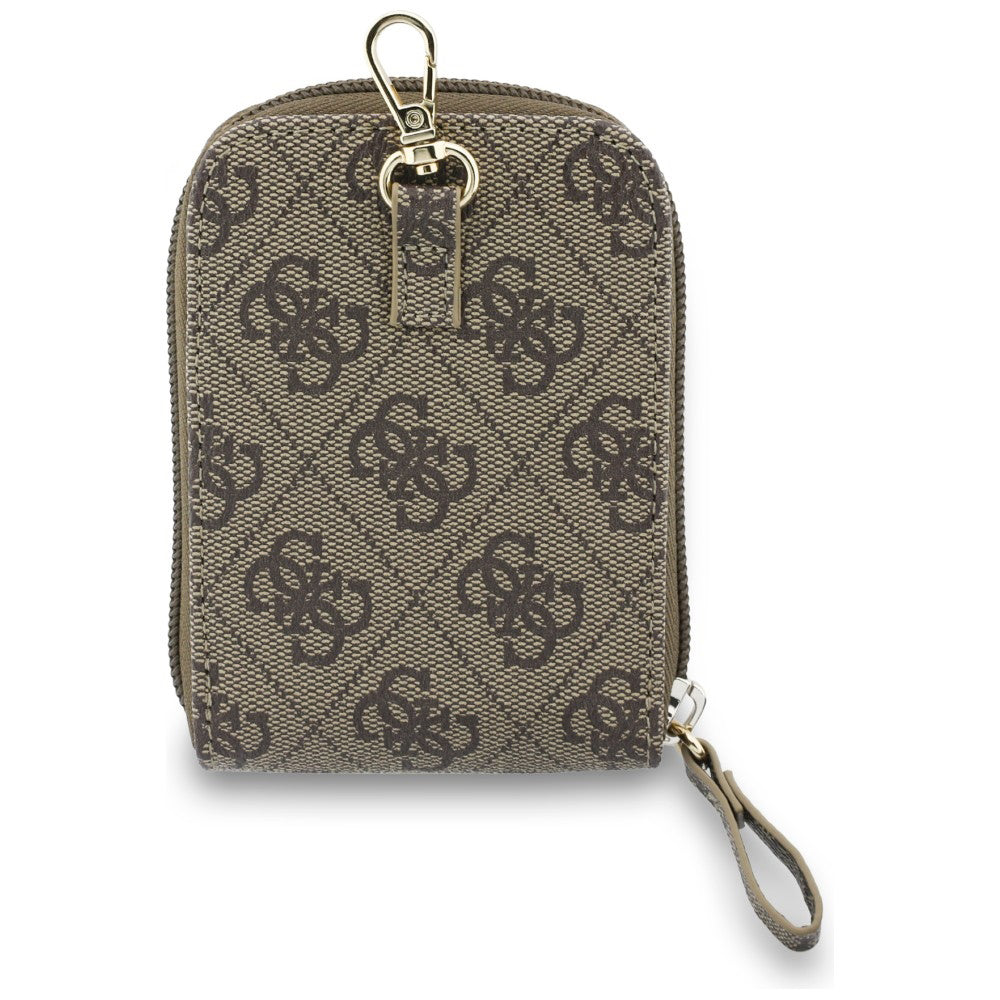 Guess 4G Metal Logo Wallet and Phone Lanyard, Brown