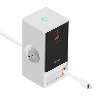 Baseus PowerCombo Extension, 1 x Schuko, White PSLR000602