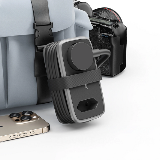Orico APP Extension Cord, 2 x Schuko - 2 x USB-A - 1 x USB-C, Black Gray