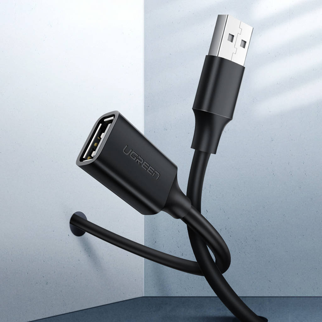 UGREEN US103 USB Extension Cable, 5m, Black