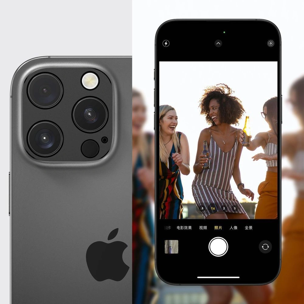Tech-Protect Camalloy Fit+ Rear Camera Protection Frame for Apple iPhone 17 Pro, Aluminum, Orange