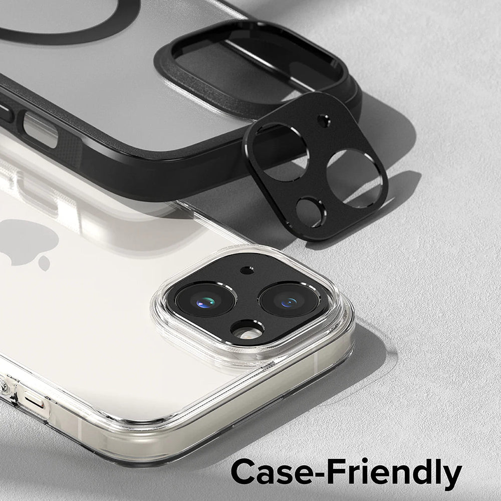 Ringke Styling Rear Camera Protection Frame for Apple iPhone 15 Plus / 15, Aluminum, Black