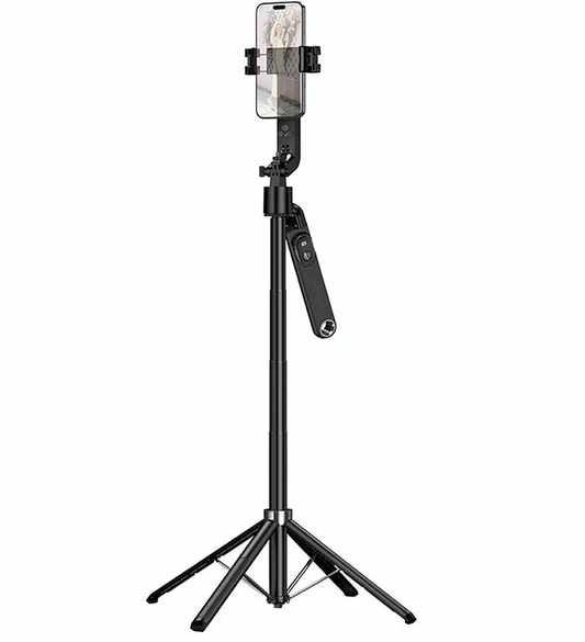 Bluetooth Selfie Stick HOCO K32 Face Tracking, 4.5inch - 7inch, Black