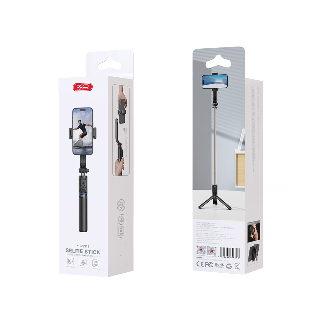 Bluetooth Selfie Stick XO Design SS13, Universal, Black
