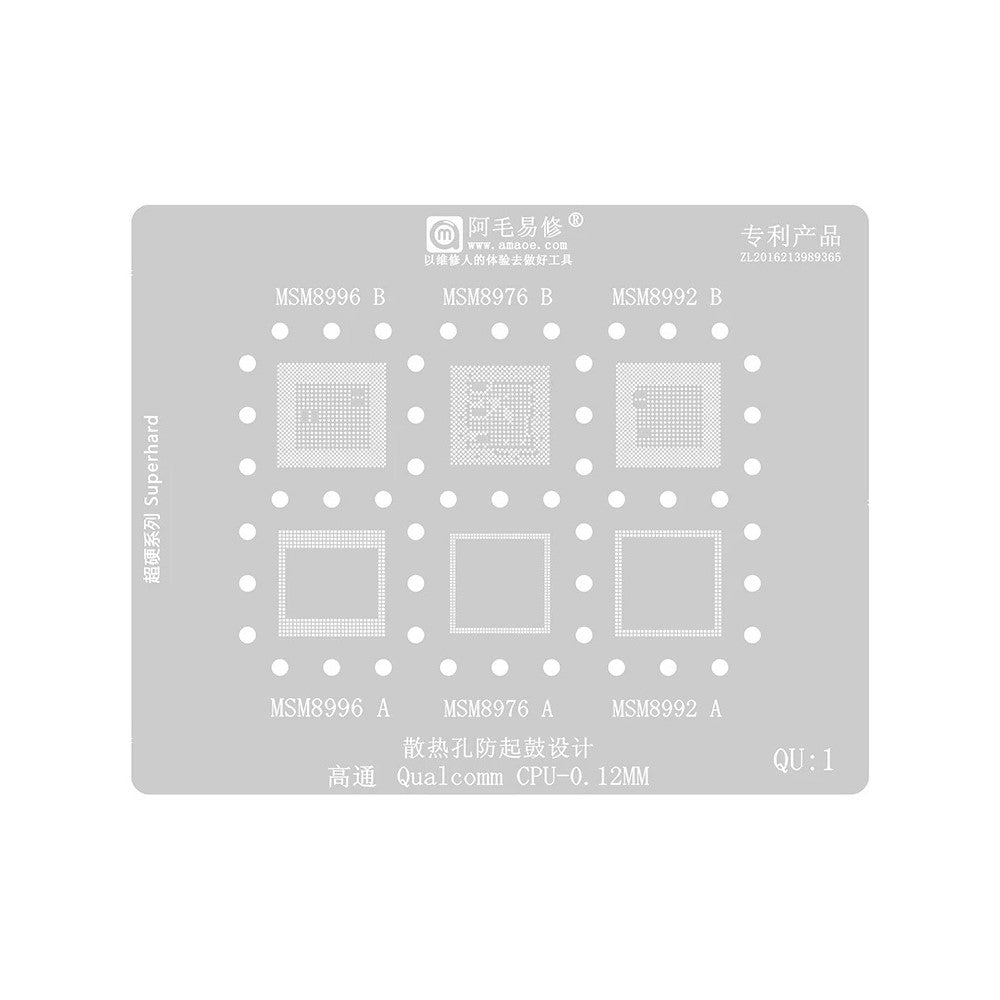 Amaoe BGA Stencil for Qualcomm QU1-8 Series CPU