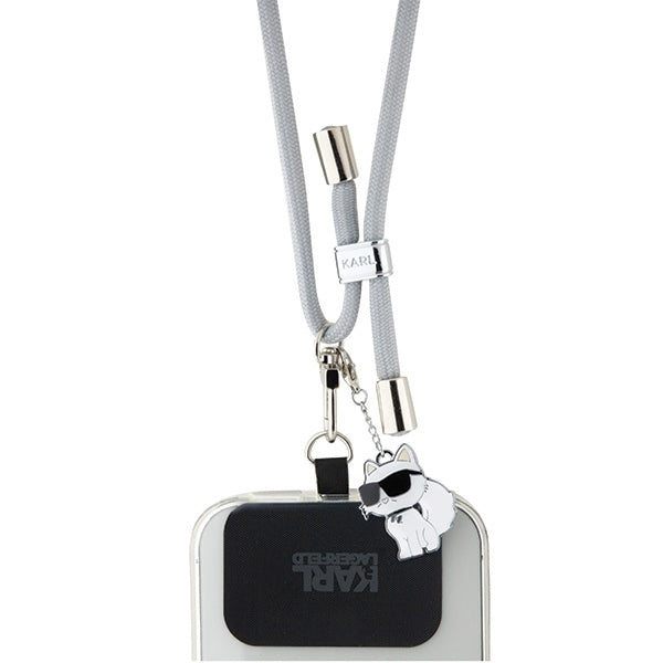 Karl Lagerfeld Choupette Phone Lanyard, Grey