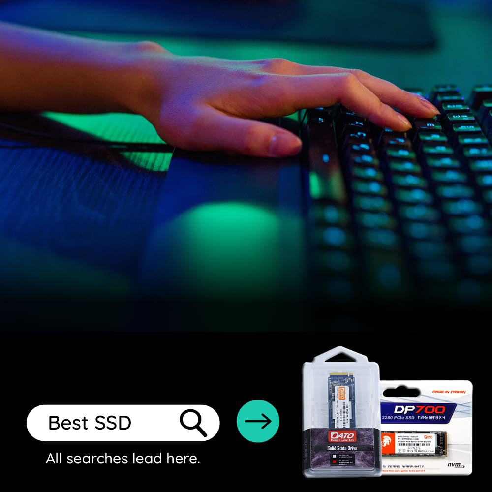 Solid State Drive (SSD) Dato, NVME M.2 2280, PCIe, 2TB, Black DP580-2TB