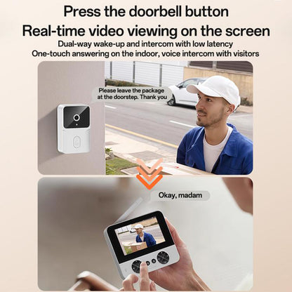Yesido KM27 Doorbell, Wi-Fi, 2K, White