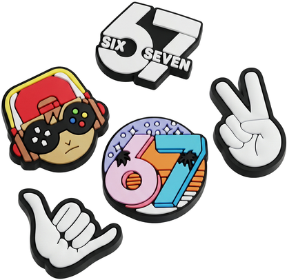 3D Sticker OEM 67 for Phone / Tablet Case, Set of 5, Multicolor