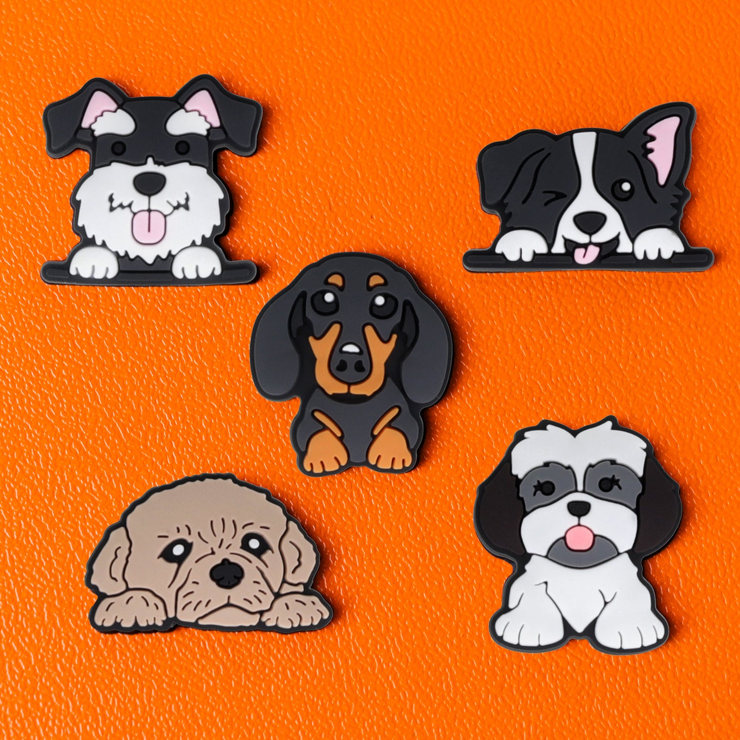 3D OEM Dog Sticker for Phone / Tablet Case, Set of 5, Multicolor