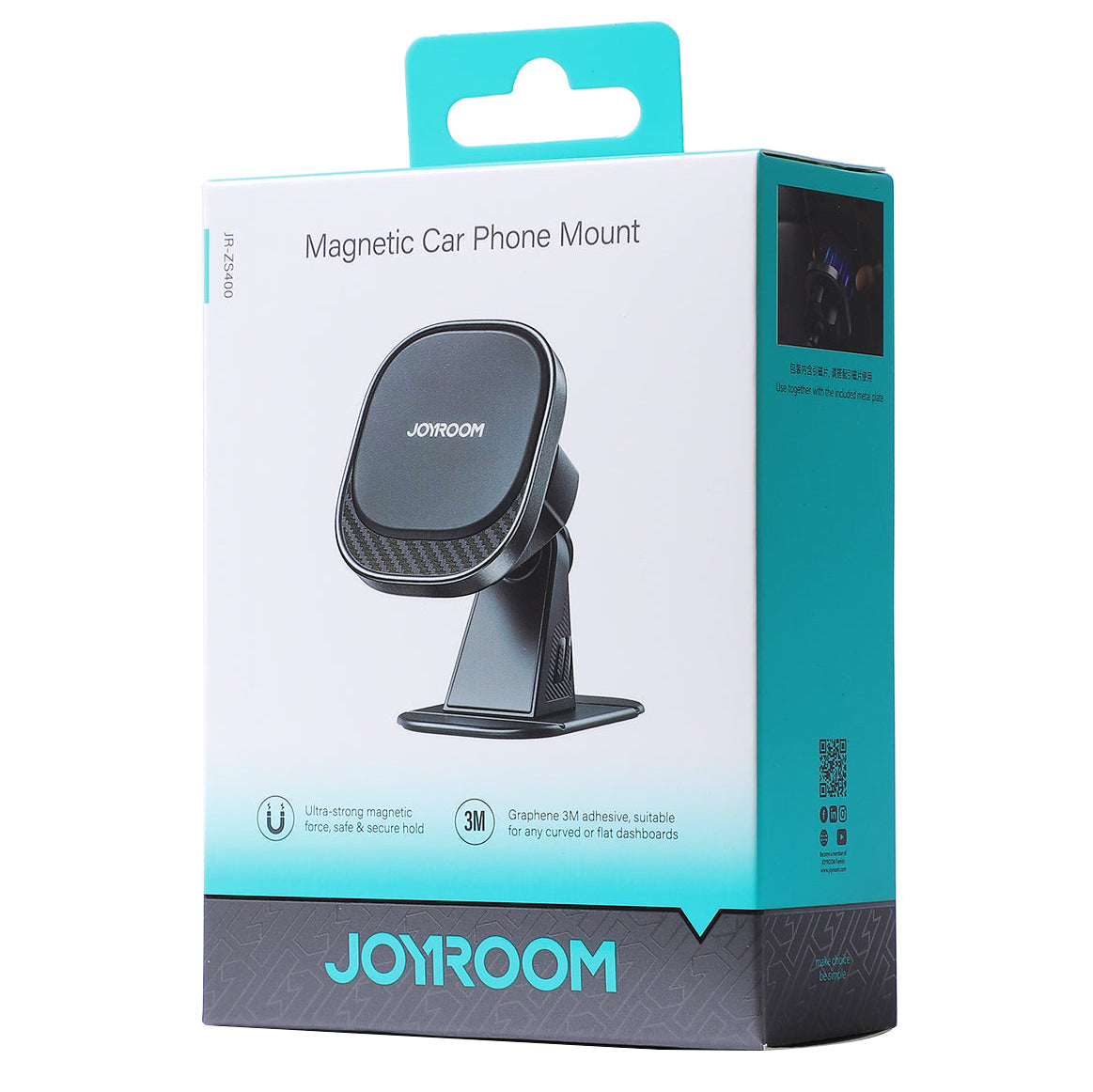 Joyroom JR-ZS400 Magnetic Car Mount, Universal, Black 