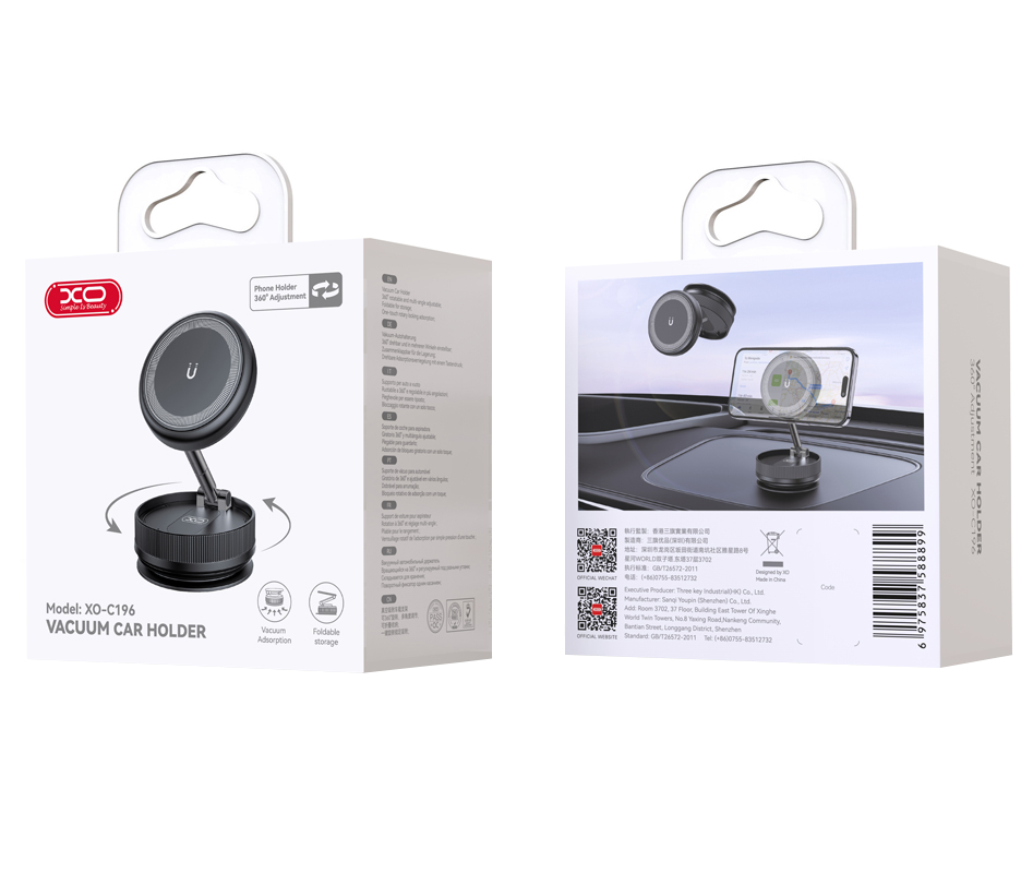 XO Design C196 Magnetic Car Mount, Universal, Black