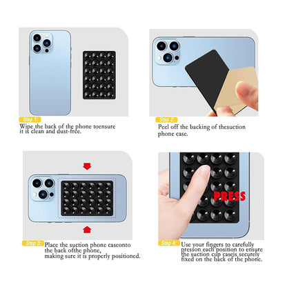 Techsuit SM-PAD Suction Cup Holder, Fuchsia