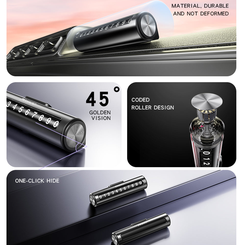 Yesido C202 Car Phone Number Holder, Black