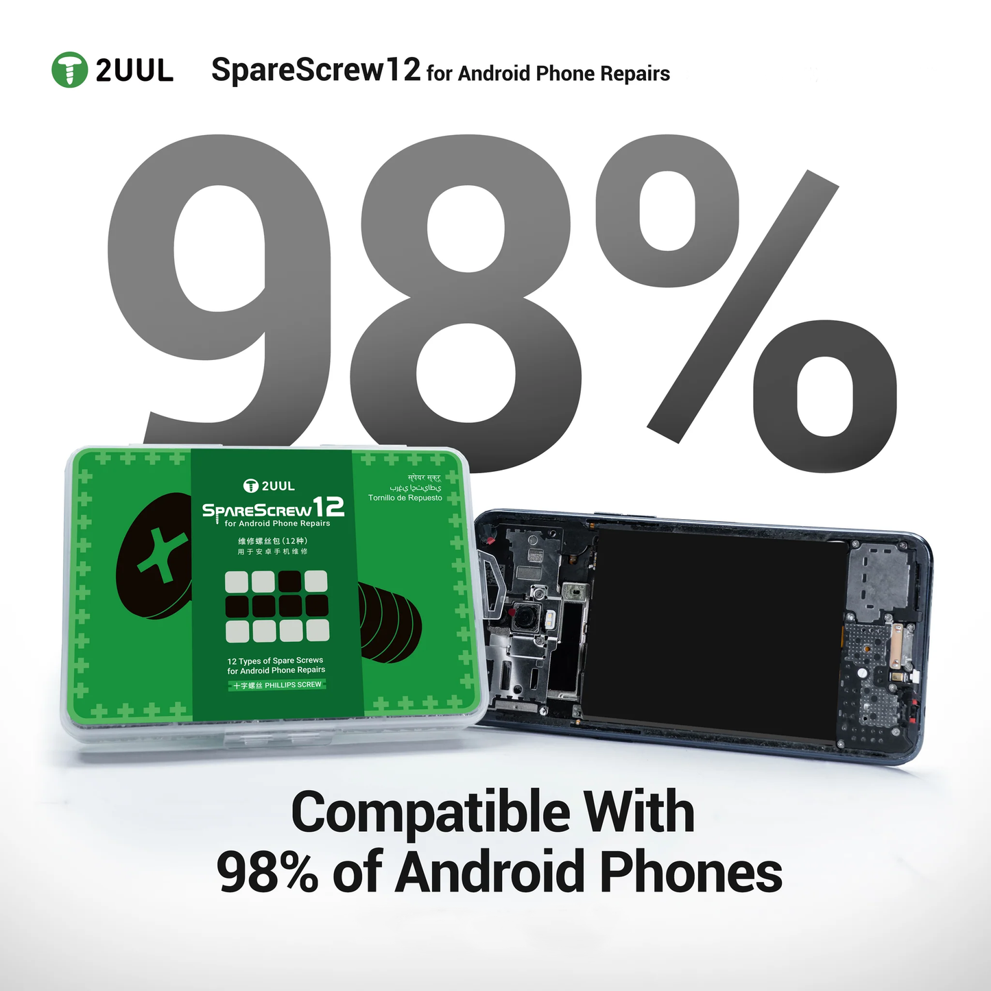 2UUL SC12 Screws for Apple Android Series, 1200in1