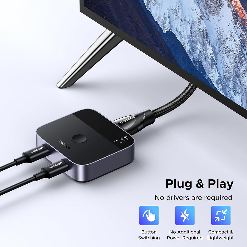 UGREEN AW502 (55451) USB-C Video Switch, Gray
