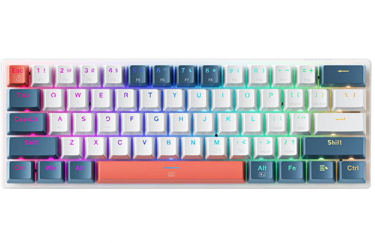 Wired USB Gaming Keyboard Machenike K500-B61 Mechanical, RGB, Red, White, Blue Backlight