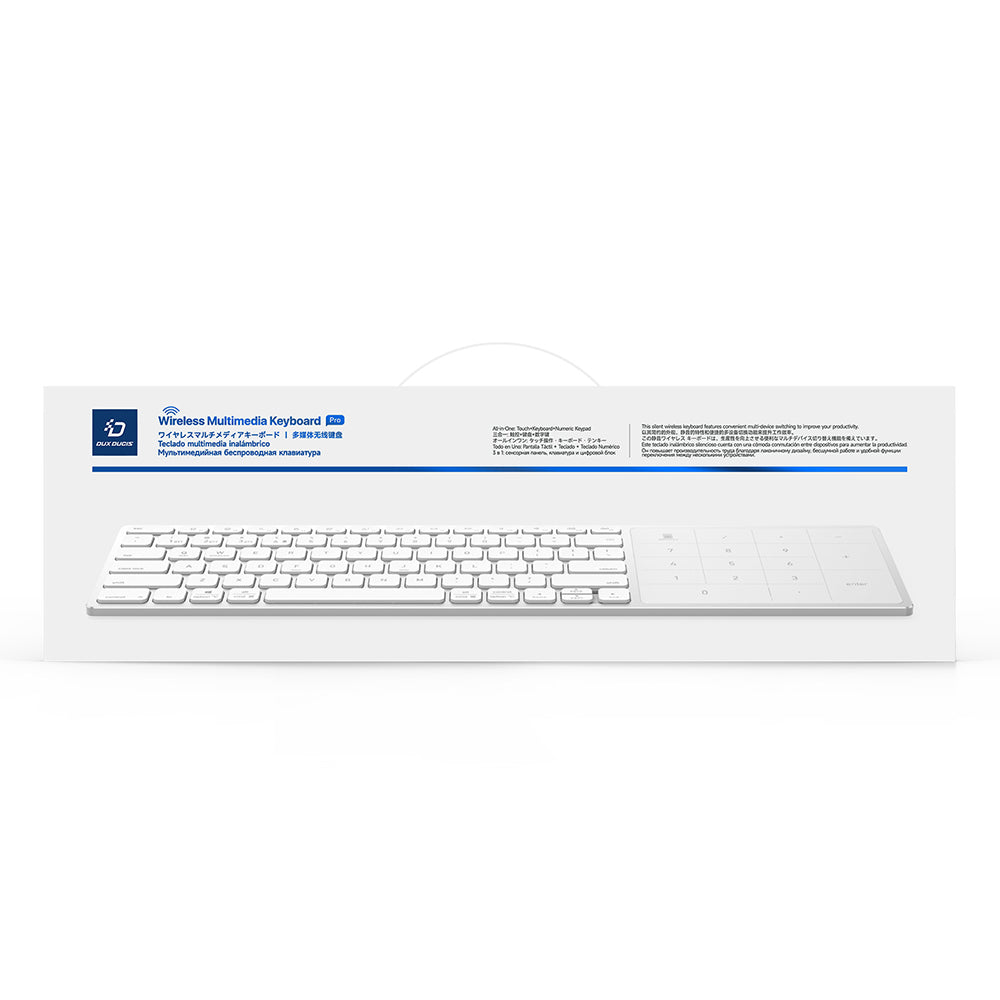 DUX DUCIS LK Wireless Keyboard, BT / Wi-Fi, White