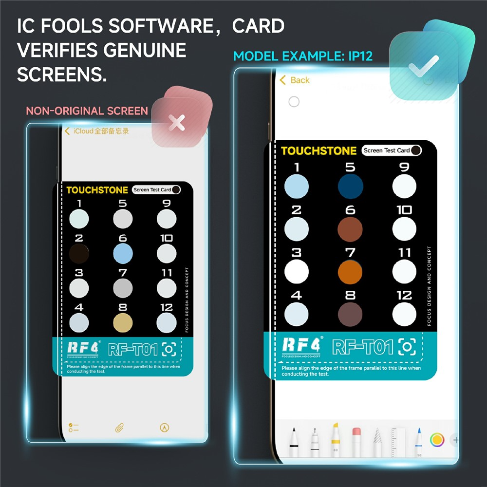 RF4 RF-T01 Display Polarization Tester for Apple iPhone 12 - 17 Series