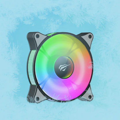 HAVIT F2095 Fan, RGB, 600RPM - 1800RPM, 38dB, 1.44W, Black