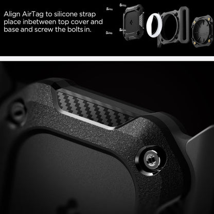 Spigen Tough Armor Holder for Apple AirTag on Pet Collar, Black ACS09780